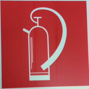 Után világító tábla Porral oltó